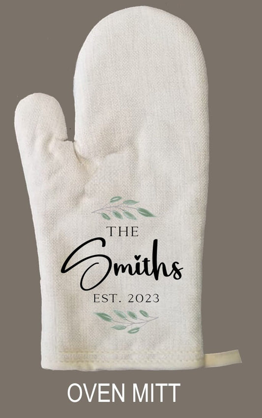 Personalized Oven Mitt and Pot Holder Set Personalized Oven -  in 2023