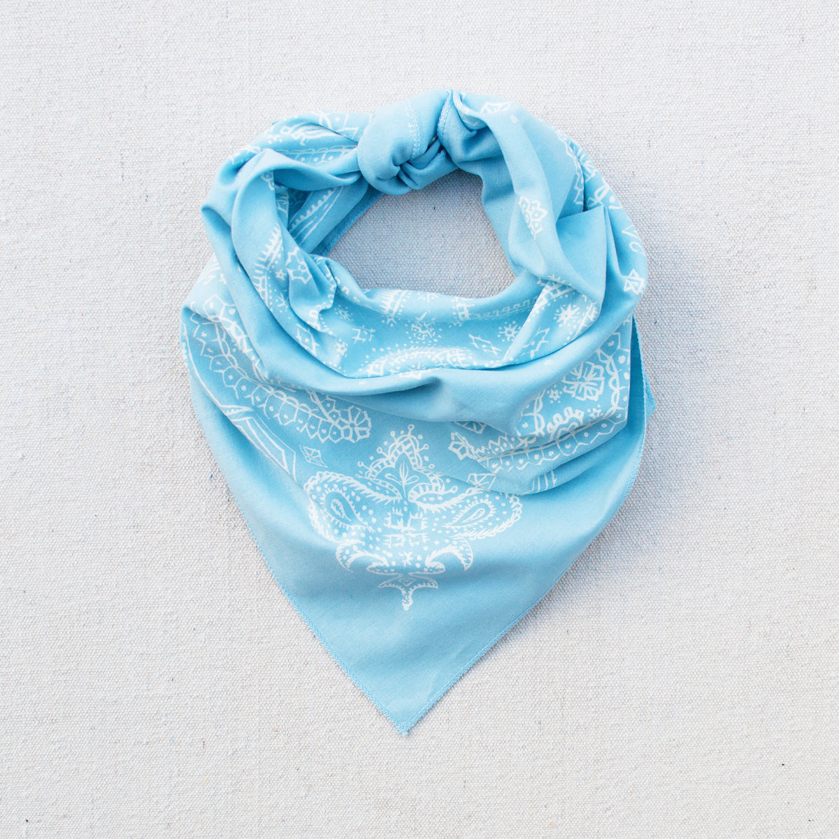 Light Blue Floral Bandana - Abracadana