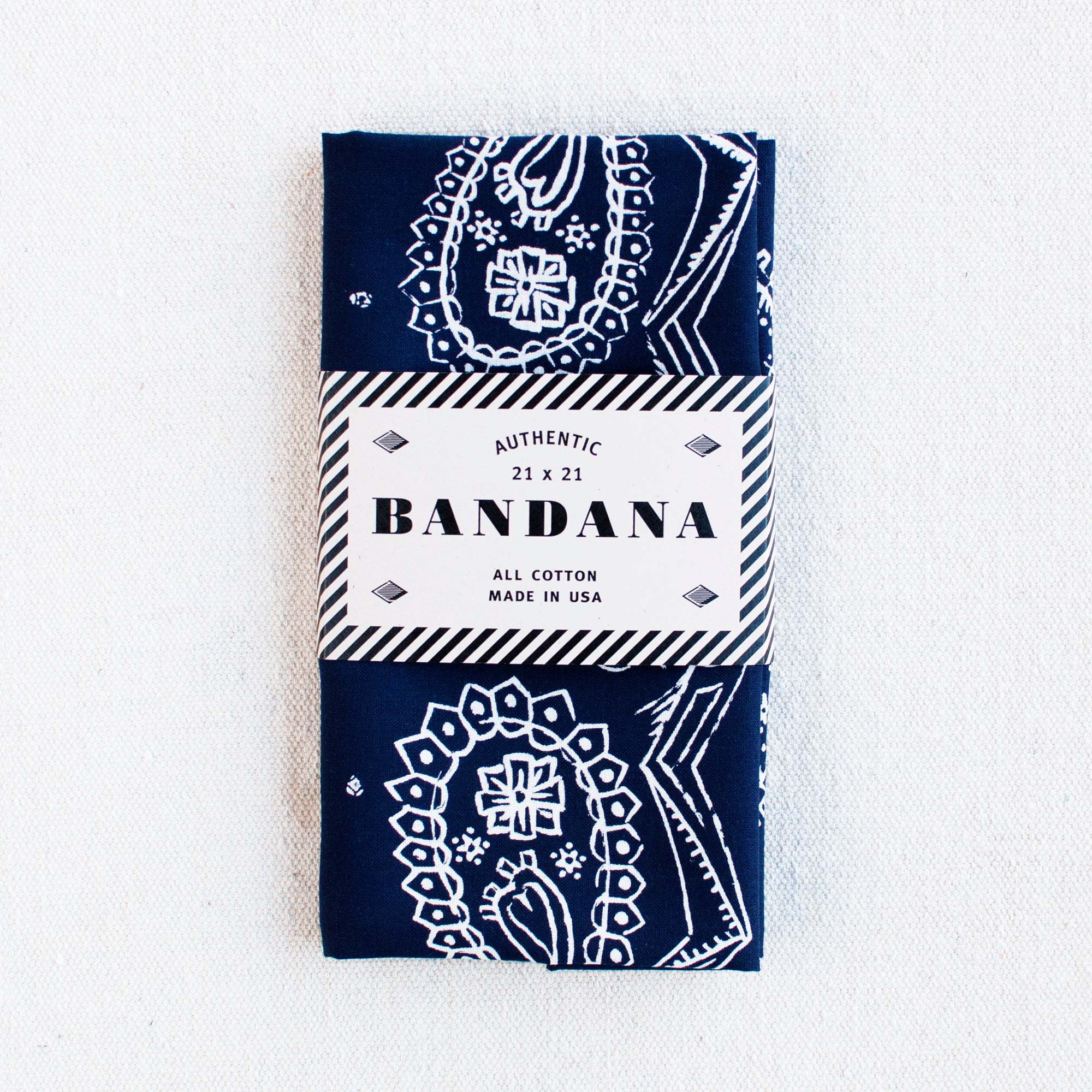 Navy Striped Bandana - Abracadana