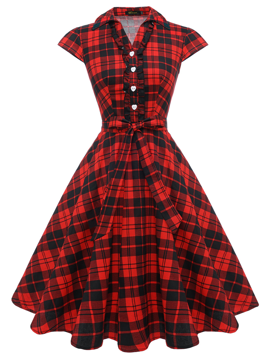 Wedtrend Women's 1950s Retro Rockabilly Dress Cap Sleeve Vintage Swing –  WEDTREND