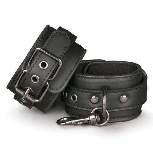 black neck and wrist restraint set with velcro fasteners