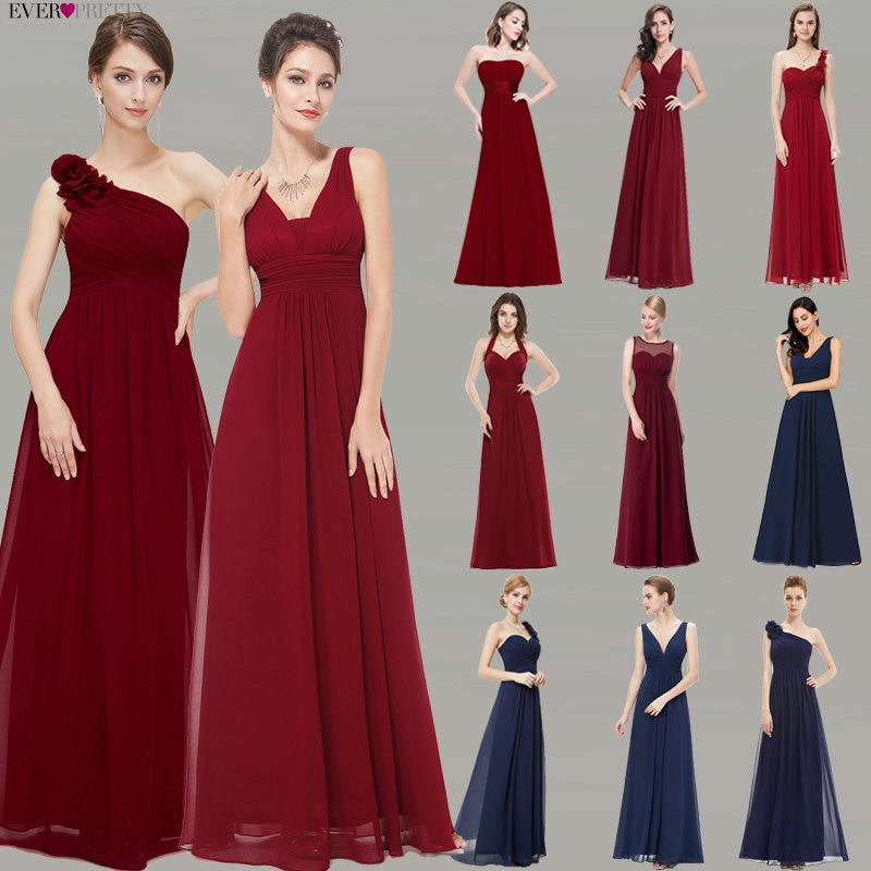 ever pretty burgundy bridesmaid dresses