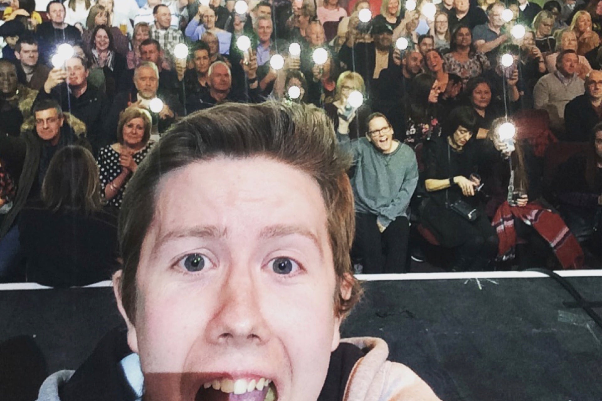 Selfie in crowd