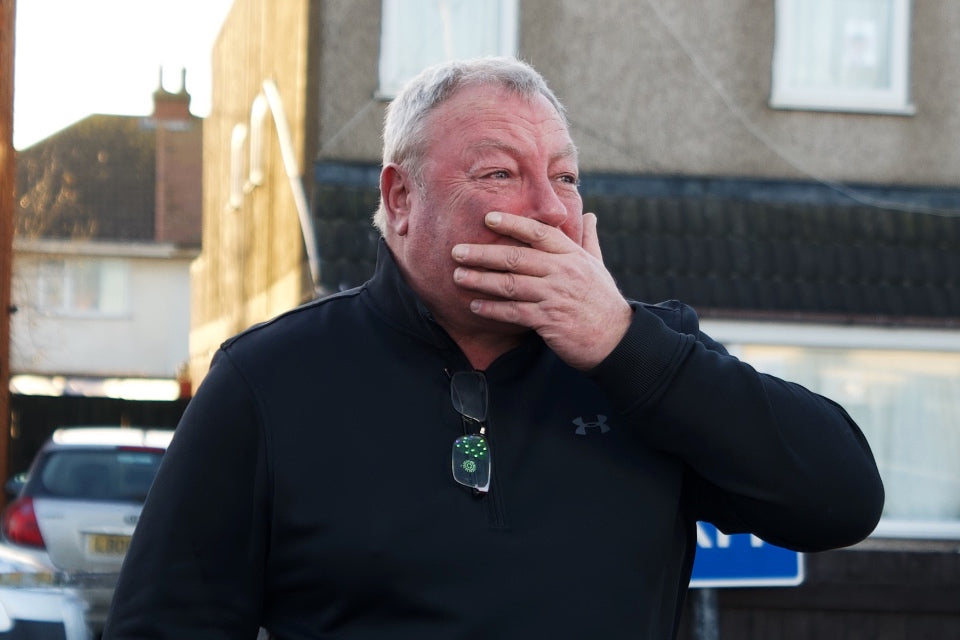 Man crying after winning Omaze Million Pound House