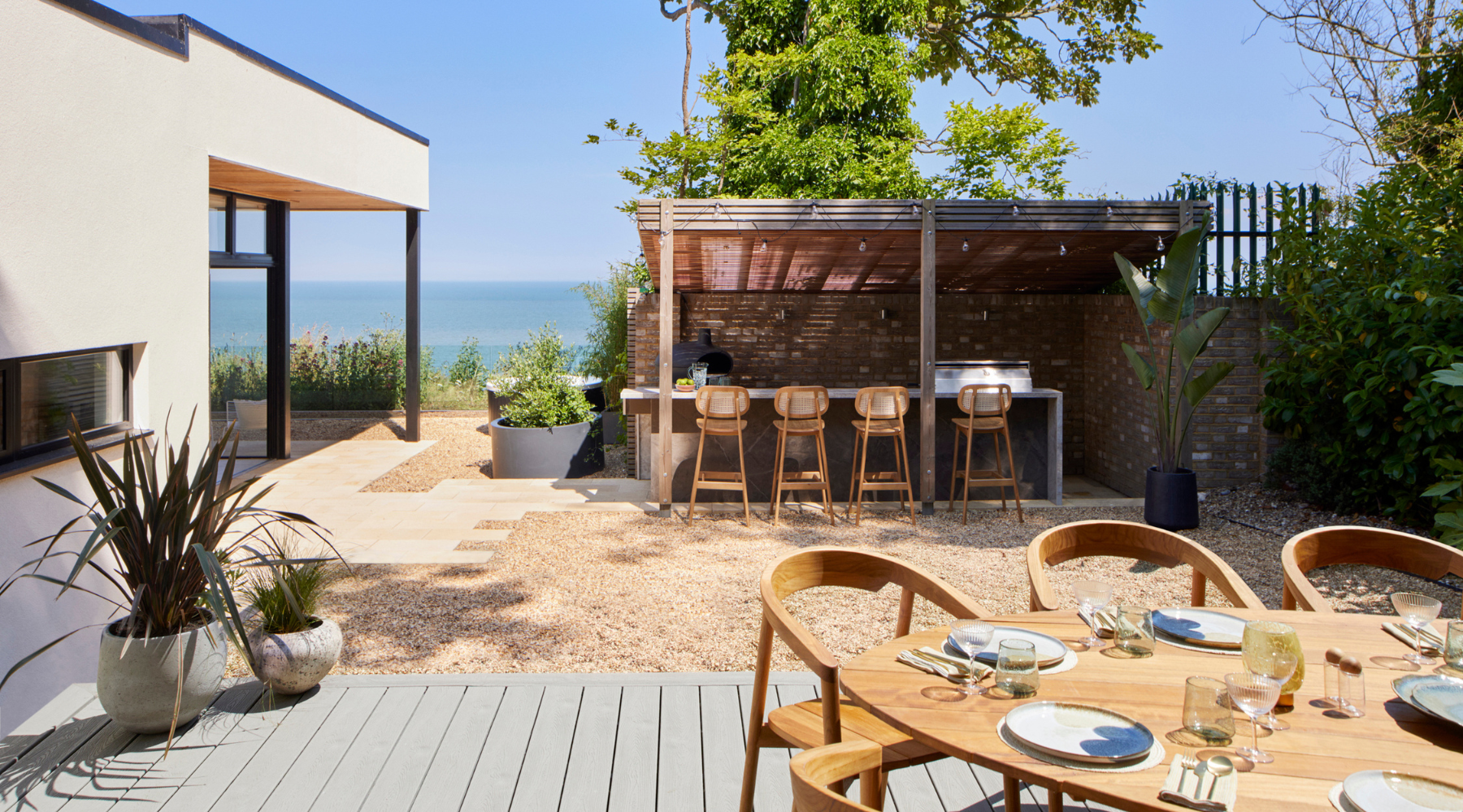 Omaze Million Pound House Draw Kent Outdoor Kitchen Dining Area