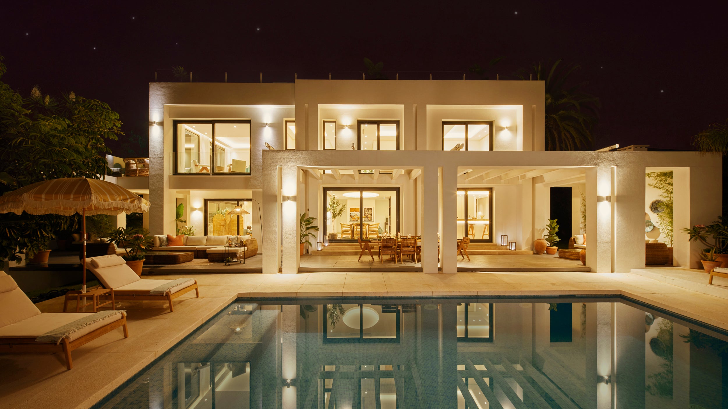 Omaze Million Pound House Draw Marbella Villa at Night