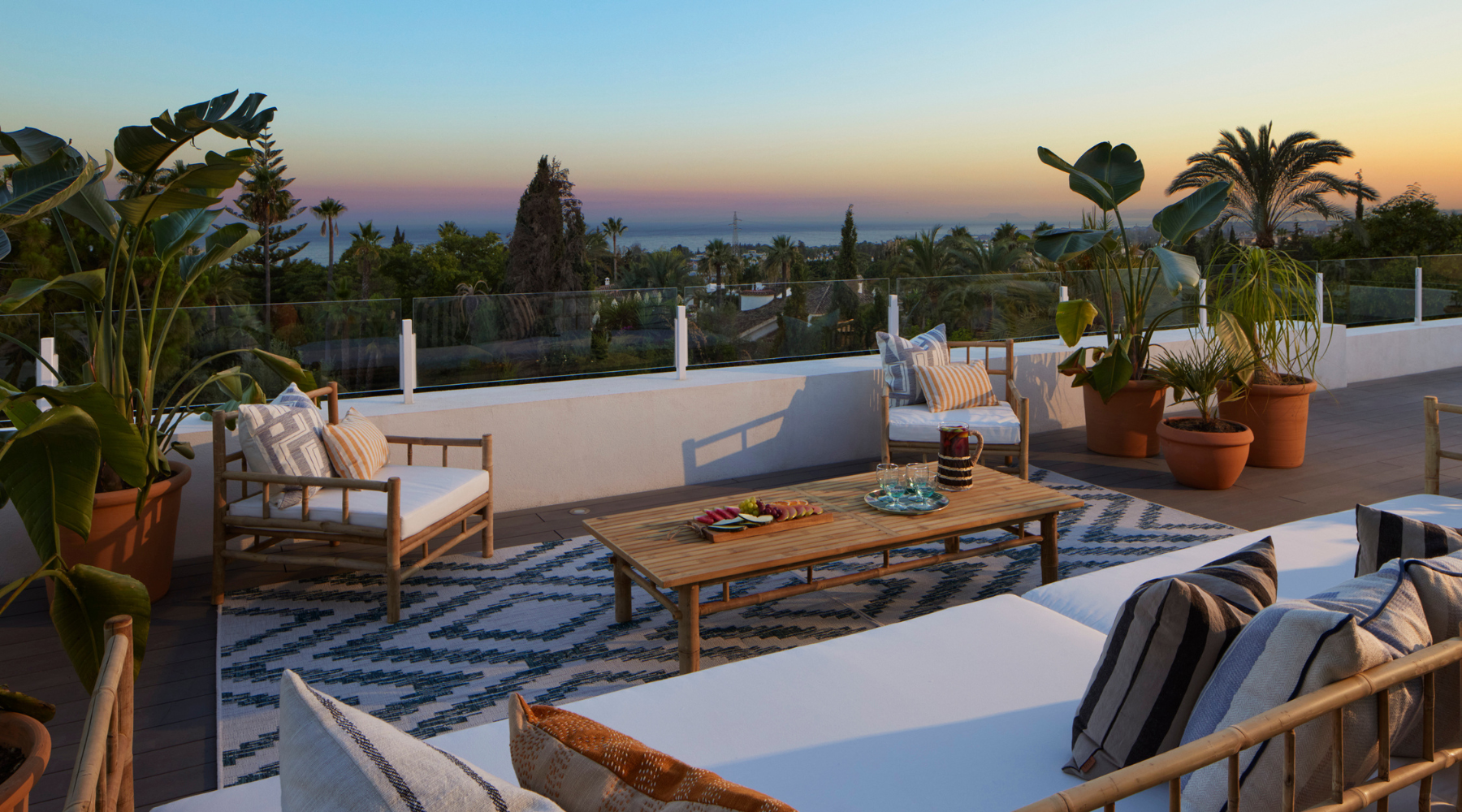 Omaze Marbella Superdraw  - Rooftop at sunset