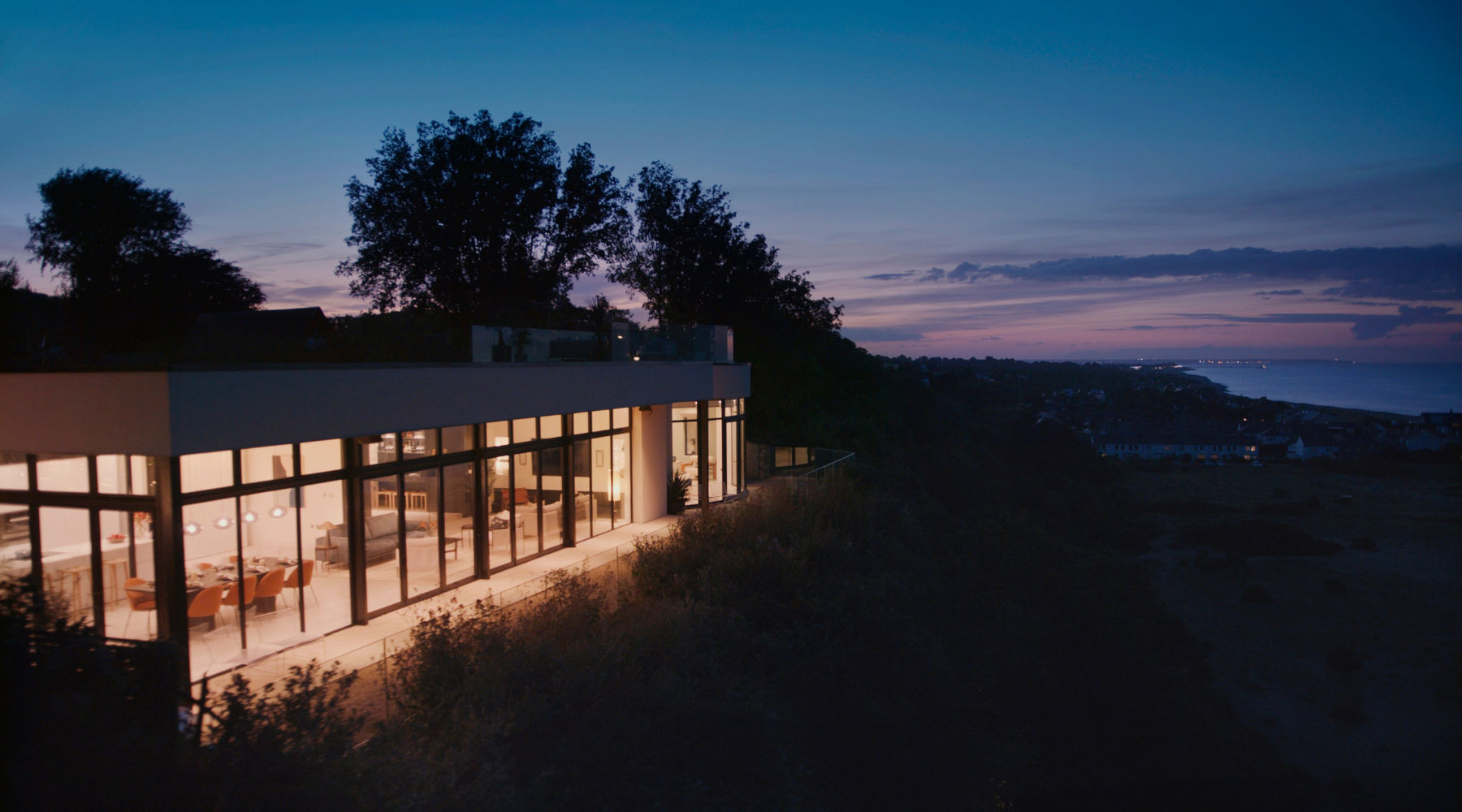 Omaze Million Pound House Kent - Drone shot at night