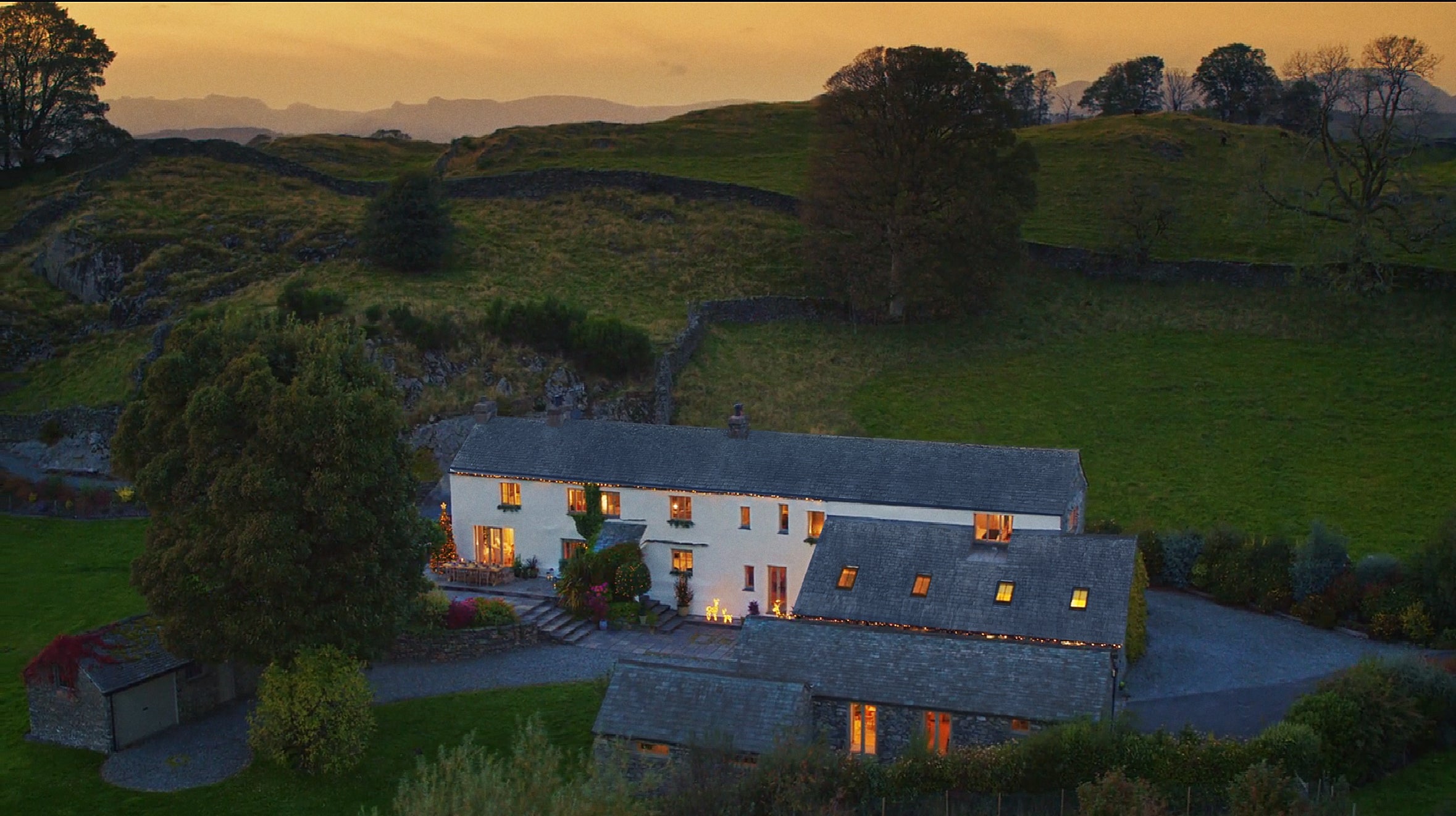 Omaze Million Pound House Draw Lake District. Evening shot of the exterior 