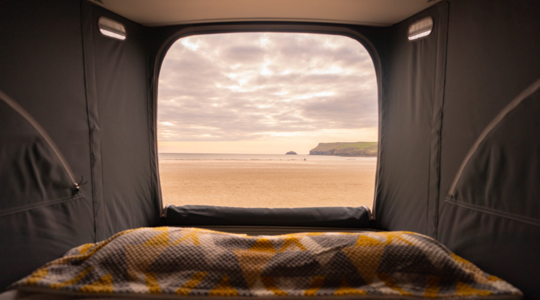 Bed in a VW Campervan 