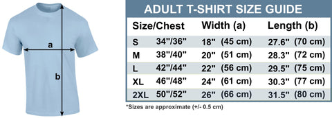 Adult T-Shirt Size Chart