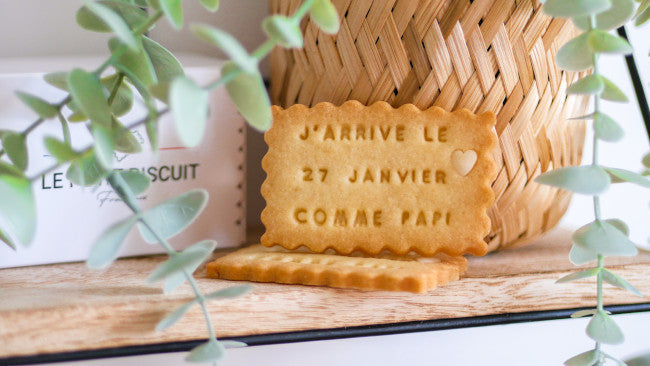 biscuits personnalisés pour annoncer sa grossesse aux grands parents