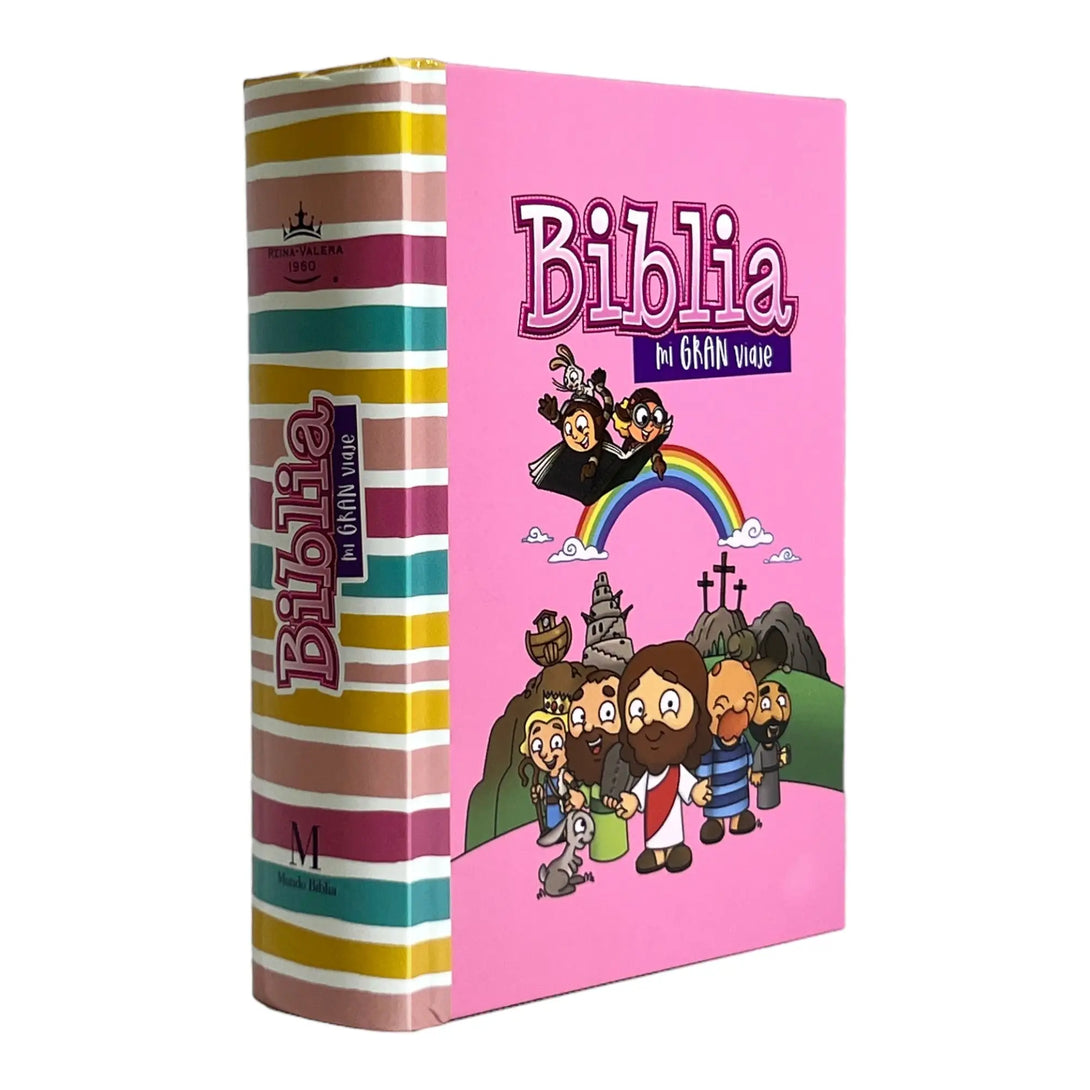 Biblia Reina Valera 1960 Para Niños Mi Gran Viaje Tamaño Bolsillo Tapa Dura Rosa Mundo 0684