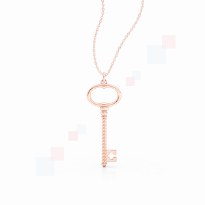 Gold Key Pendant Necklaces under $600. Bashert Jewelry. Boca Raton, Florida.