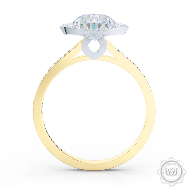 Unique Diamond Halo Engagement Ring | BASHERT JEWELRY - Bashert Jewelry