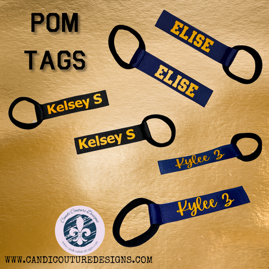 Personalized Cheer Pom Name Labels, Team Gift – Candicouturedesigns