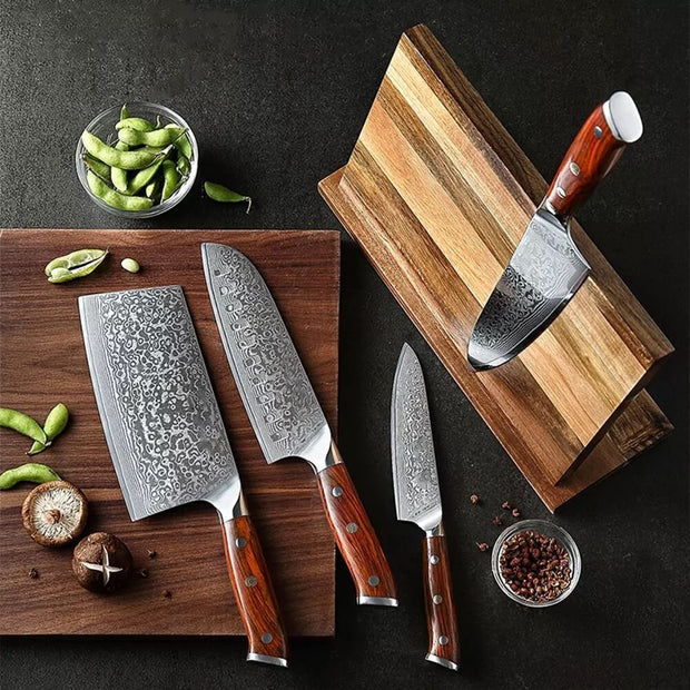 Hanikamu VG10 Damascus Chef Knife Set