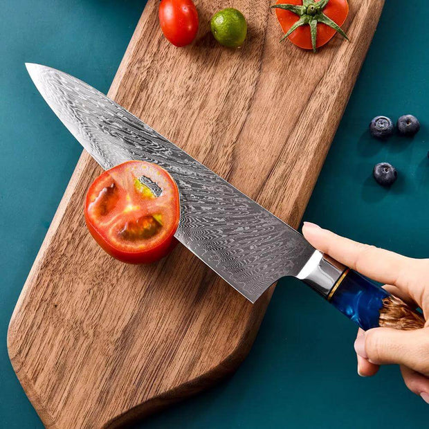 Gyuto Chef Knife - 8 Inch Professional Hand Forged Kitchen Chef Knife High  Carbon Japanese AUS-8 Stainless Steel Chef Knife with Rosewood Handle 