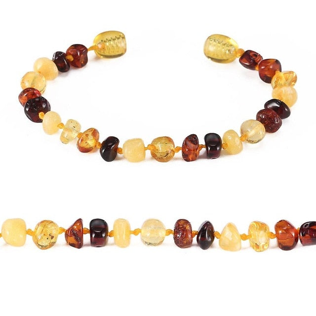 baltic amber teething anklet