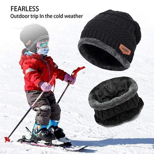 ABIV™ Warm Beanie Cap With Scarf