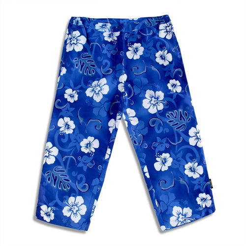 N9-P133 (Baby Blue floral), Women Microfiber Capri – Yuntech