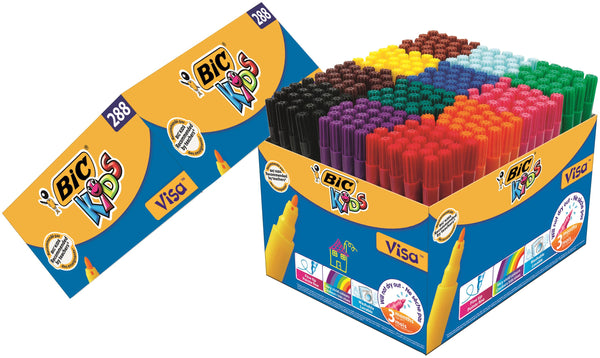 Bic Kids Kid Couleur Felt Tip Colouring Pens - Assorted Colours, Cardboard  Wallet of 12