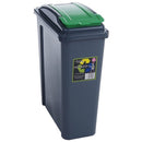Wham Recycle It Green Slimline Bin & Lid 25 Litre