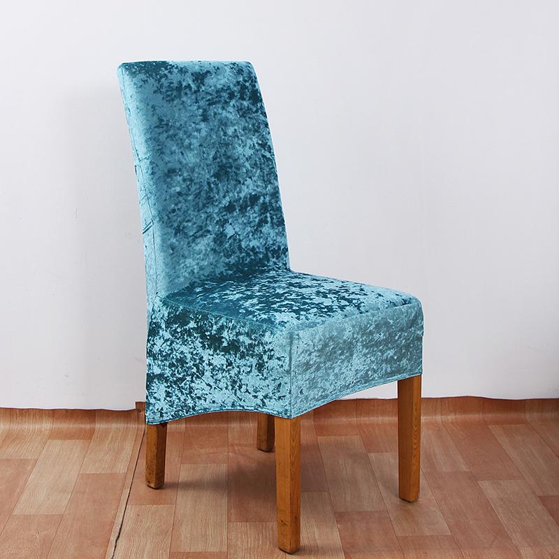 Stretch Dining Chair Covers,Crushed Velvet High Back XL Size Chair