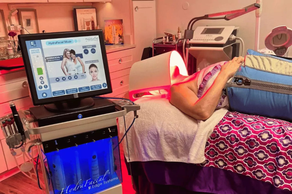 A Young Woman Receiving Advanced Skin Care Treatments