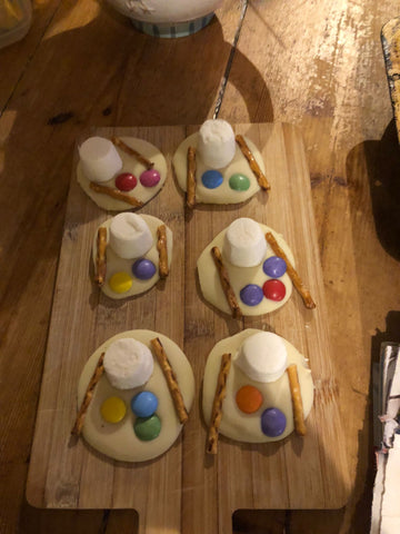 Snowmen out of baking tray