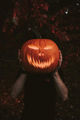 A carved pumpkin