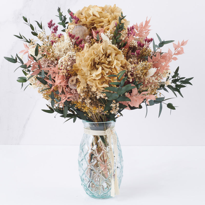 Flores Preservadas · Ramo Terra Vintage con Hortensia Beige – auro floral  stories