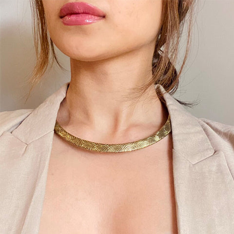 Boho Gold Choker Necklace