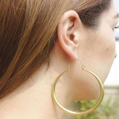 Gold Egyptian Hoop Earrings