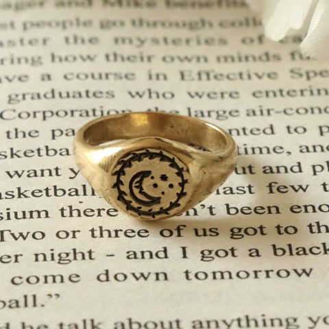 Smiley Signet Ring