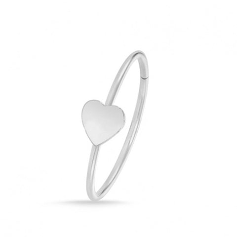 Silver heart piercing