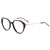 Óculos de Grau Hickmann HI 6178 02A Preto e Rose Brilho - Lente 5,0 cm
