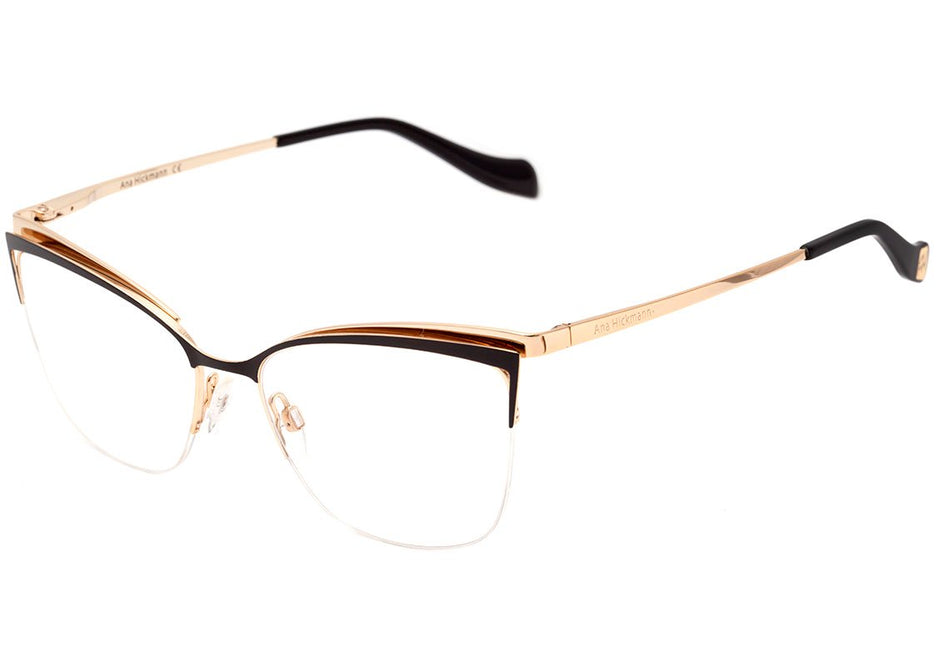 Óculos de Grau Ana Hickmann AH 1357 04A Bege Fosco e Dourado Brilho - - Oculos Shop