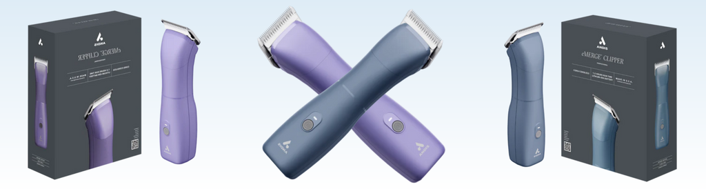 Andis eMERGE Super Duty Professional Clipper Single Speed Lowest Price Professional A5 model cordless clipper, available in purple or dusky blue NEW