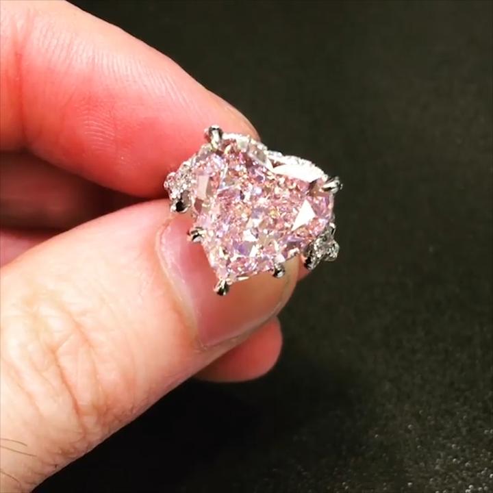 58ct round fancy vivid pink lab diamond – Oore jewelry