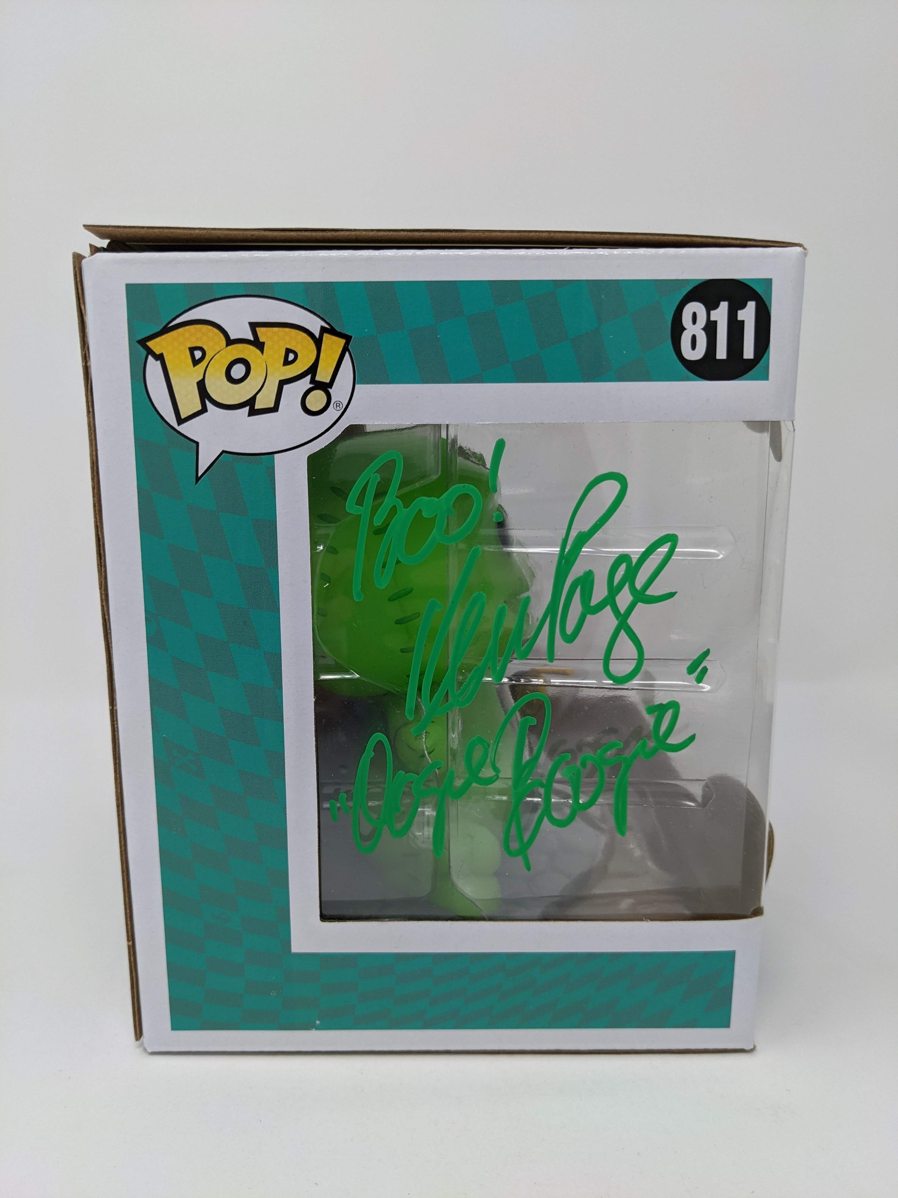 Ken Page Oogie Boogie with Wheel #811 Exclusive Signed JSA Deluxe Funko Pop Auto GalaxyCon
