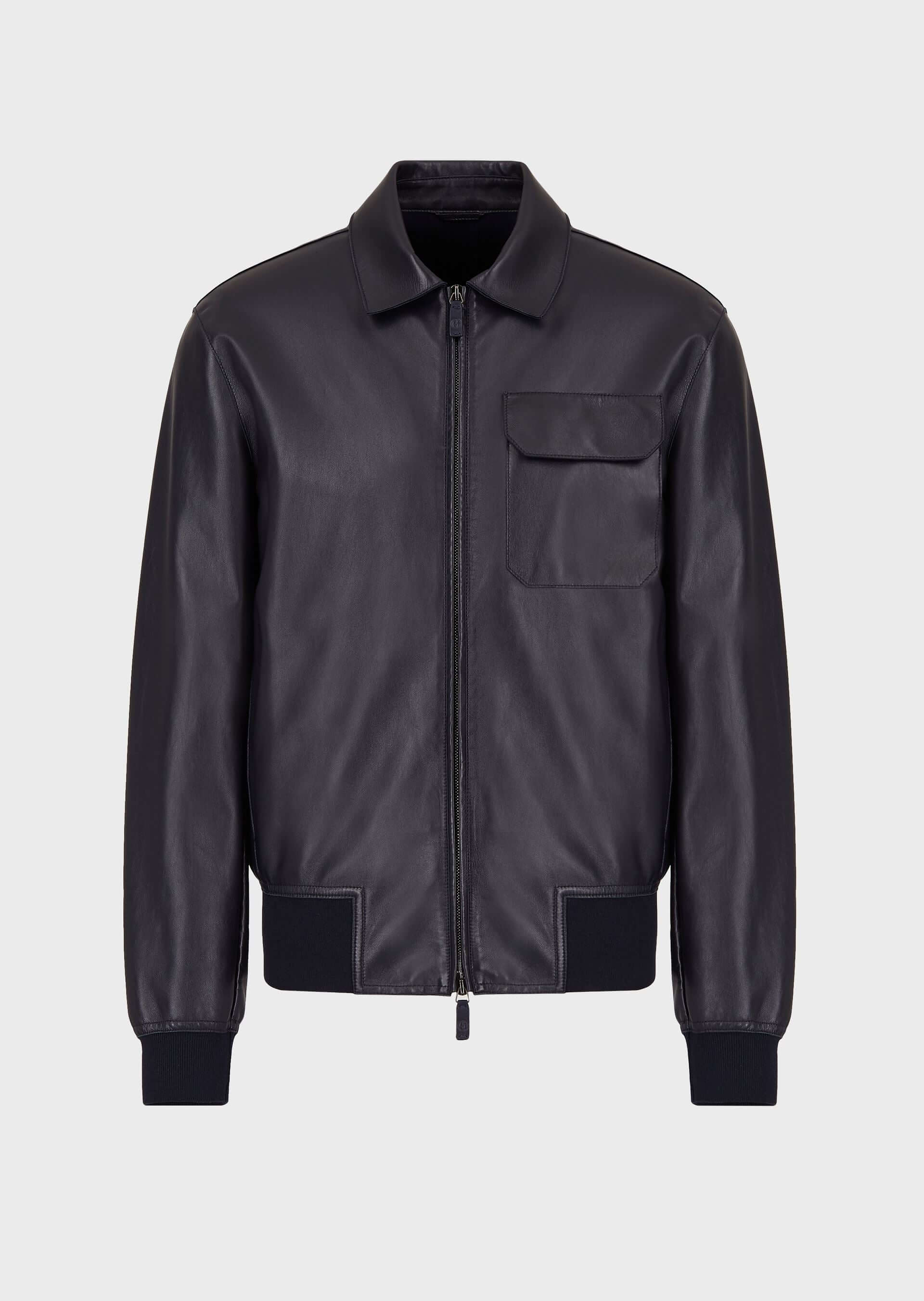 16. emporio armani lambskin leather jacket