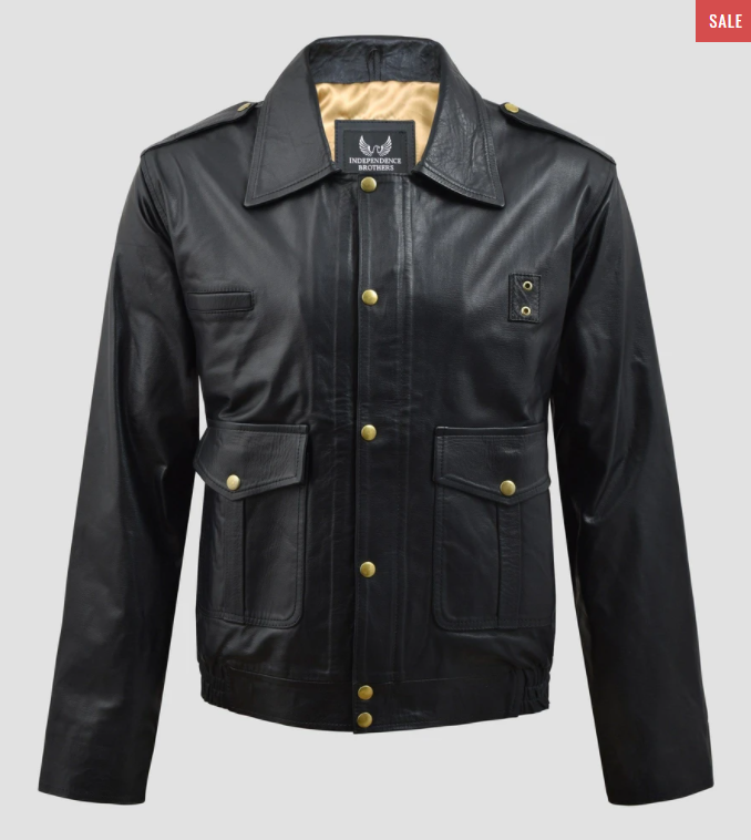 23.independent brothers the police leather jacket