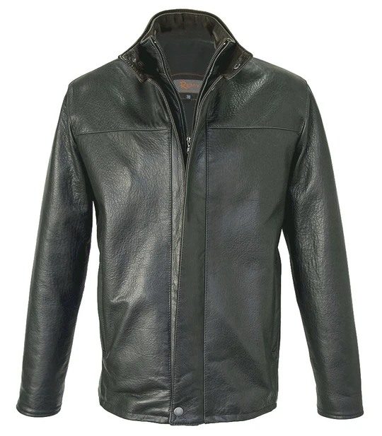 41.remy leather 5096 mens leather jacket in smoke