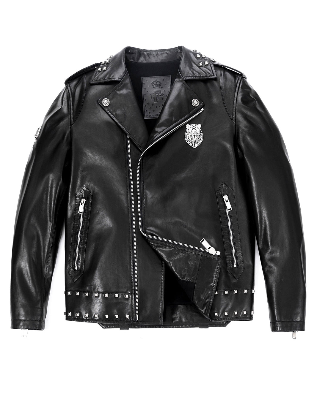 Moto Jackets - Men's Leather Biker Jacket | Black, Brown & White