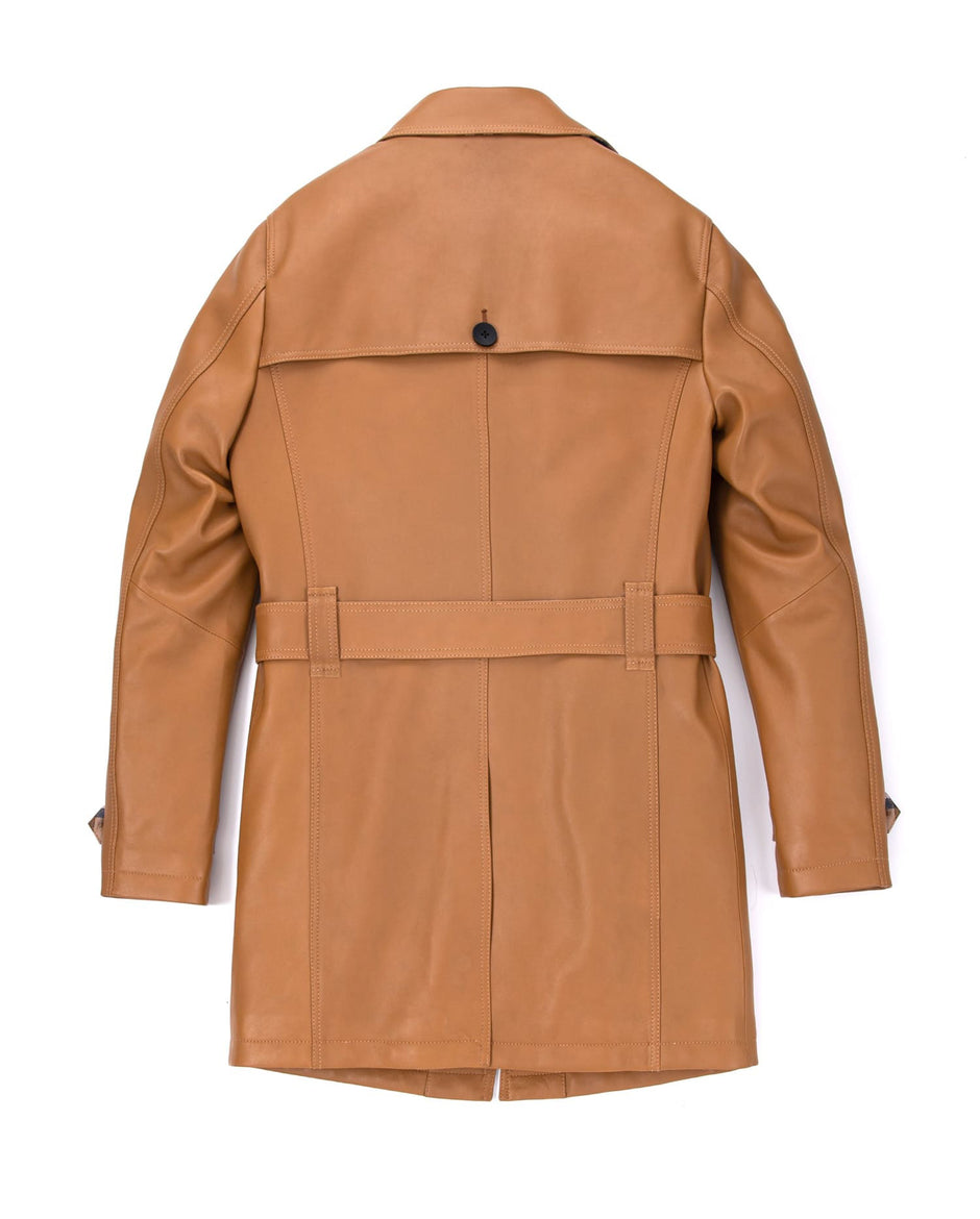 Mens Long Leather Trench Coat Store Online, Trench Coat Men in USA