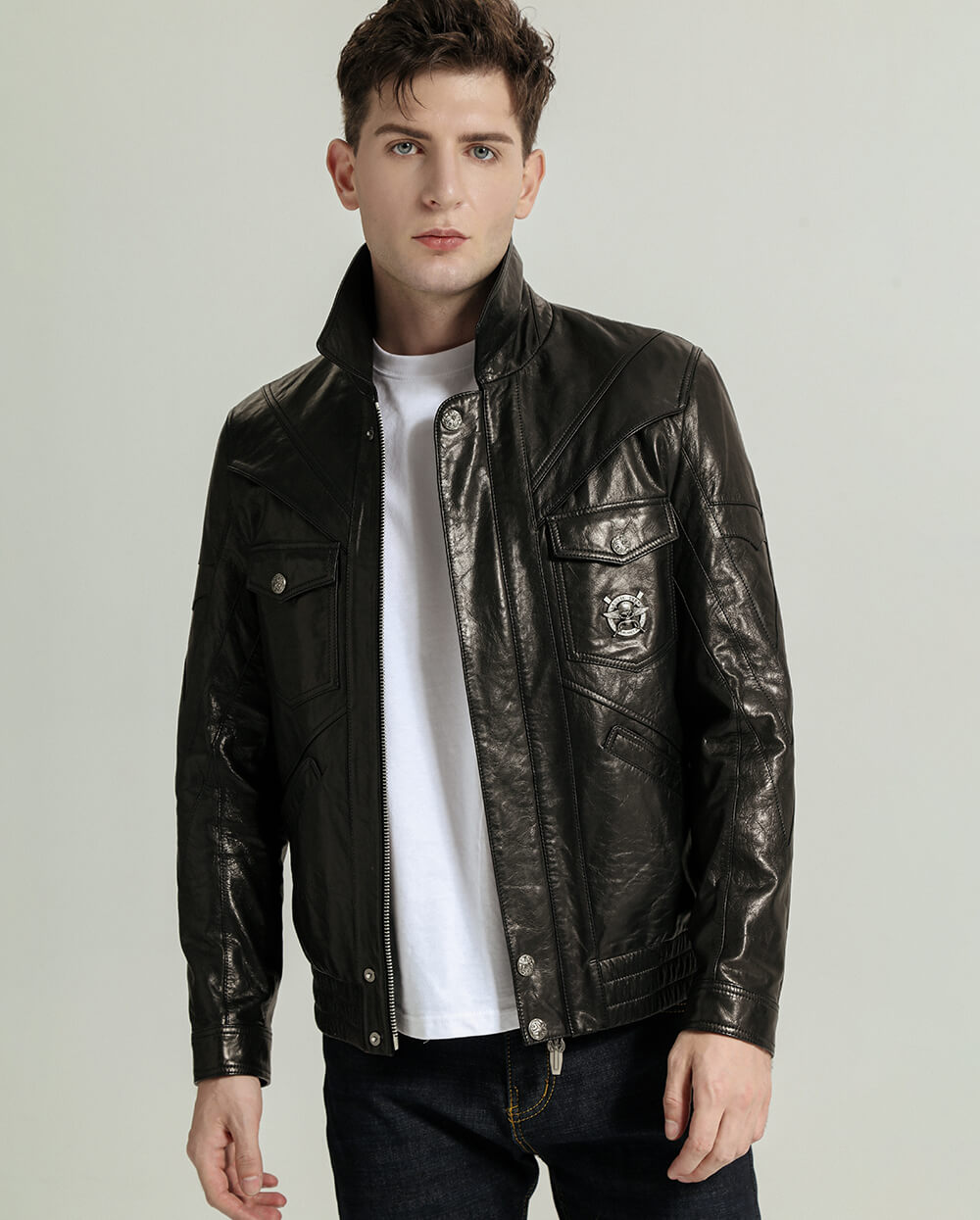 Vegetable Tanned Leather Jacket