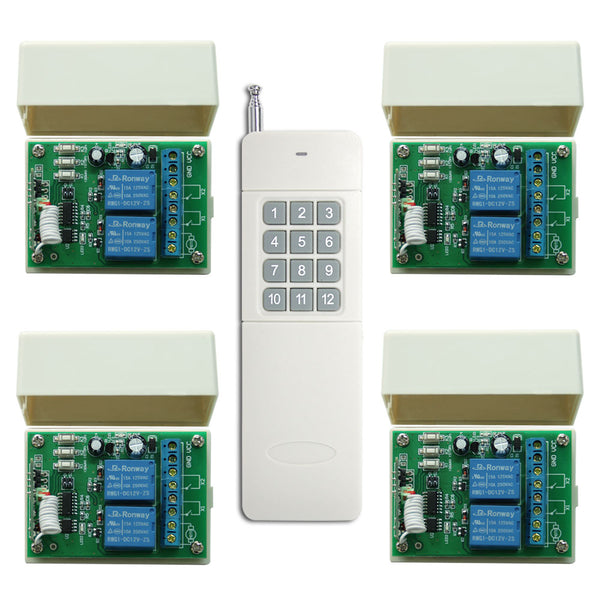 Kit Interrupteur Télécommande Sans Fil CC 12V 24V 2 Canaux pour Action