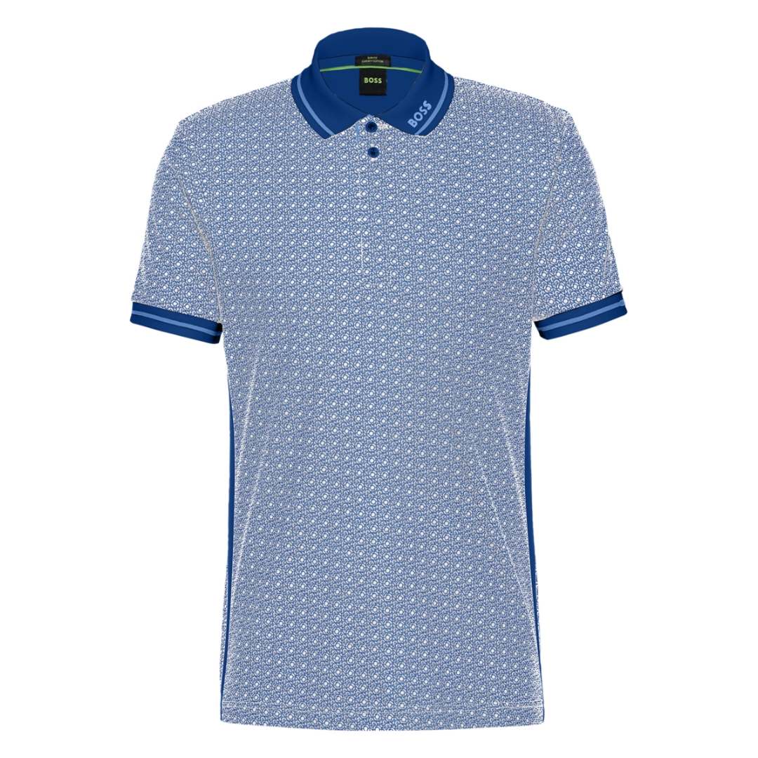 BOSS Paule 6 Golf Polo Shirt | Medium Blue | Desirable Golf