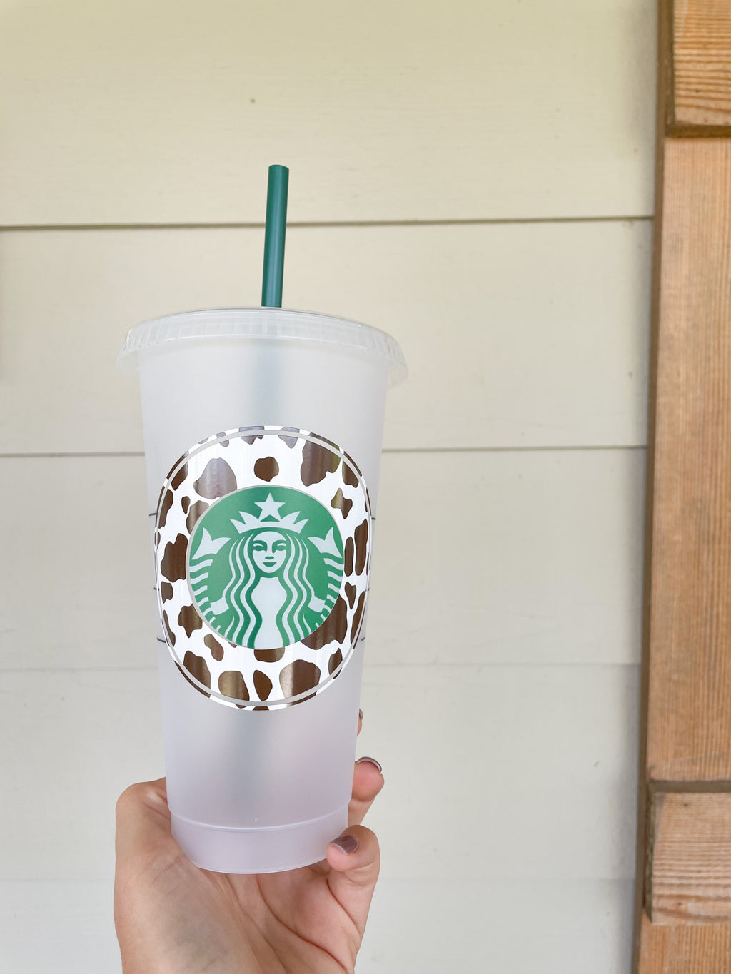 NEW Ox Cow Straw Mint Straw Topper Cover Holding Starbucks Hot Cup Drink